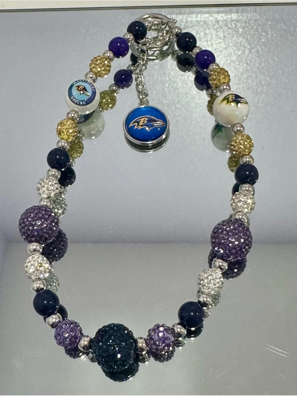 New Gold Ravens Crystal Embellished Phone Chain
